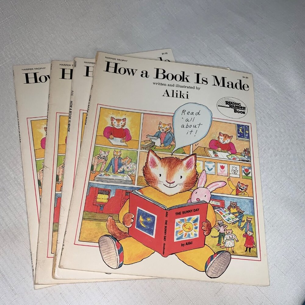 Vtg How A Book Is Made Aliki Reading Rainbow Set Of 4 Paperback Childrens Books